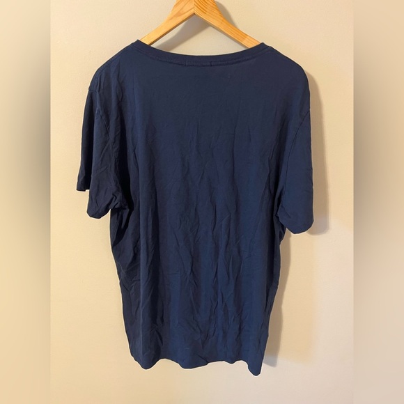 MARINE LAYER Signature V-Neck Tee T-Shirt Navy Blue Supima Cotton Modal XL - Picture 5 of 5